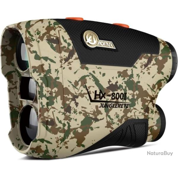 T�l�m�tre Chasse 800M 6X Grossissement 6X Port�e Mode Balayage et Vitesse Batterie Etui