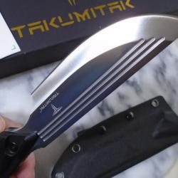 Couteau Takumitak HUNTER Straight Back Lame Acier D2 Manche G10 Etui Kydex TKF207SL