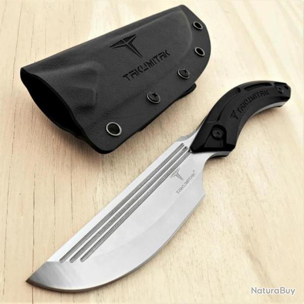 Couteau Takumitak HUNTER Straight Back Lame Acier D2 Manche G10 Etui Kydex TKF207SL