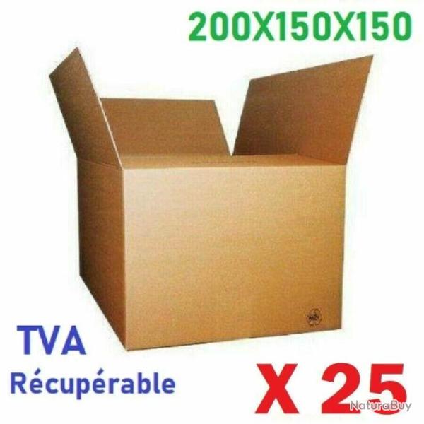 25 CARTONS BOITES EMBALLAGE 200 X150X150 mm CARTON de EXPEDITION CARTON DEMENAGNENT