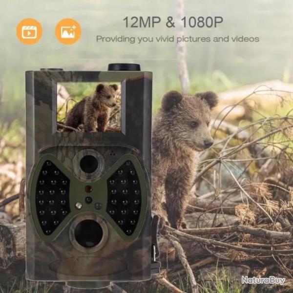 Cam�ra de Chasse �tanche 12MP 1080P HD Grand Angle 20M Capteur mouvement