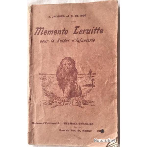 BE67110a Memmento Leruite pour le soldat d'infanterie, 1925