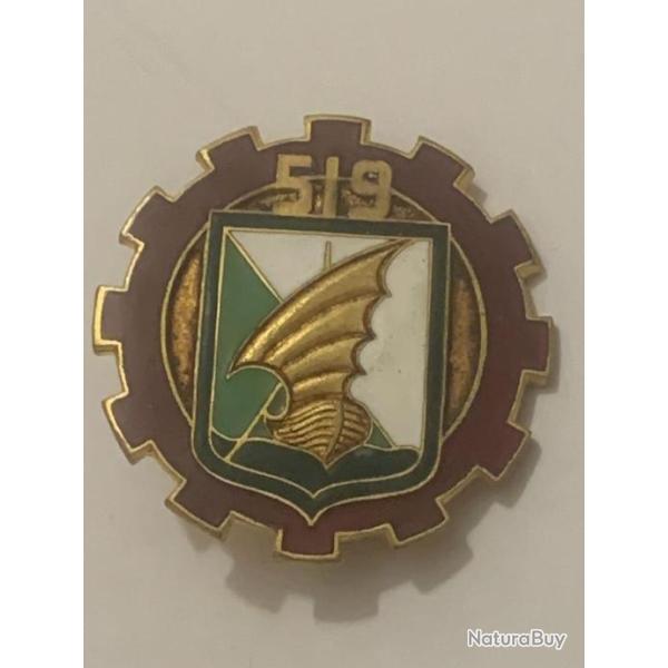 INSIGNE DU TRAIN EN INDOCHINE :  GROUPE  TRANSPORT N � 519  -------------D.BER -----------------