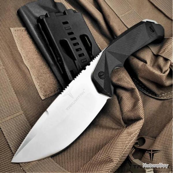 Couteau Takumitak COMPANION Lame Acier D2 Satin Manche G10 Etui Kydex TKF212SL