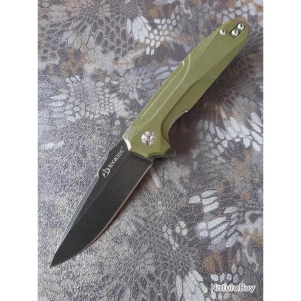 SDOKEDC couteaux pliant Lame en acier M2 poign�e en G10 Flipper roulements � billes EDC