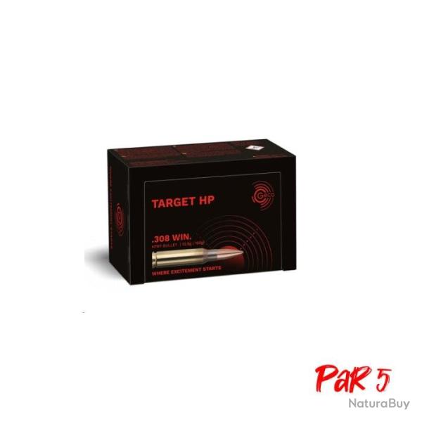 Balles Geco Target HP - Cal. 308 Win - 168 gr / 10.9 g / Par 5
