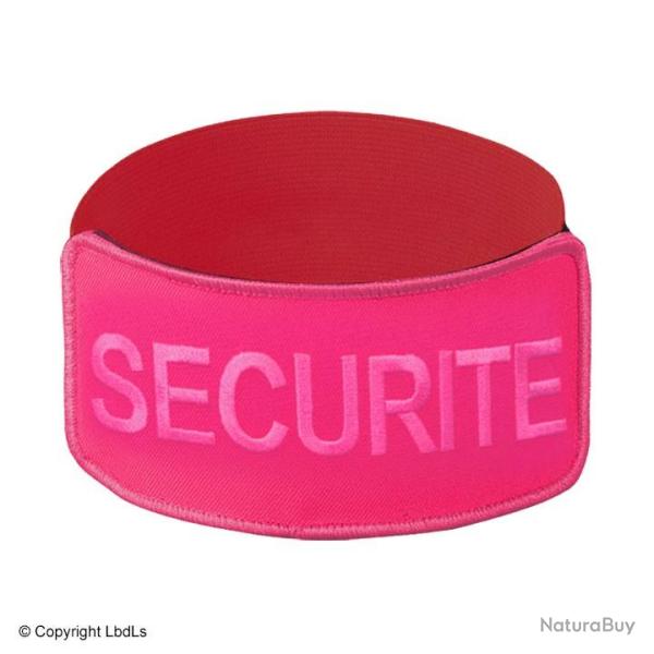 Brassard EXPERT Pinky brod SECURITE lastique rouge rglable