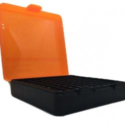 Bo&icirc;te de rangement 100 cartouches cal. 380 / 9mm / 7.65mm - Orange
