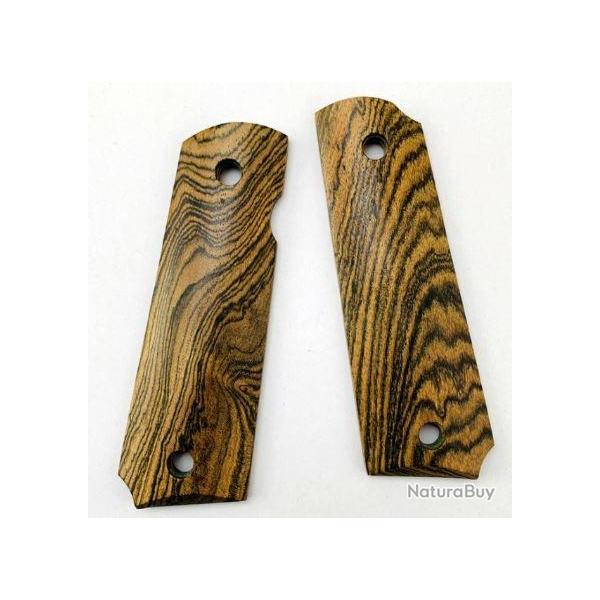 PLAQUETTE  BOIS DE ROSE JAUNE -  COLT 1911