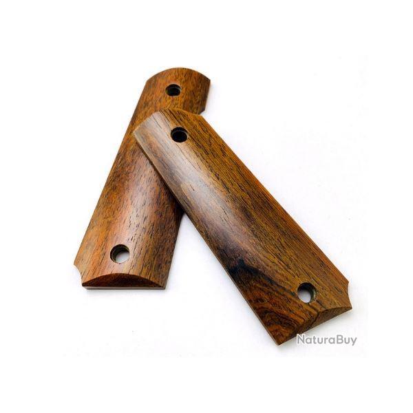 PLAQUETTE  BOIS �B�NE OR -  COLT 1911