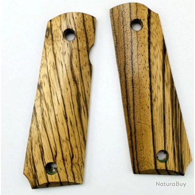 Poignées Pour Pistolet COLT 1911 - Alliage Laiton CNC - Surface Lisse - Couleur Or