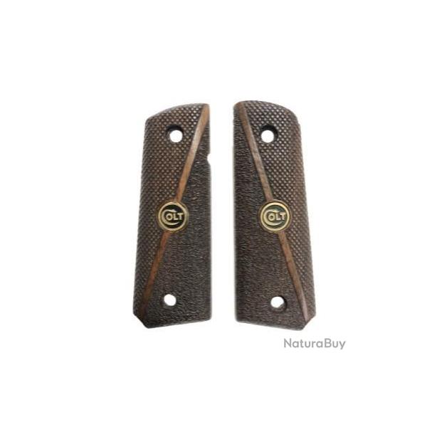 Poign�e en m�tal et bois, Compatible avec Colt 1911, coupe au Laser Mod11