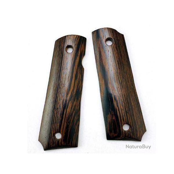 PLAQUETTE  BOIS �B�NE -  COLT 1911