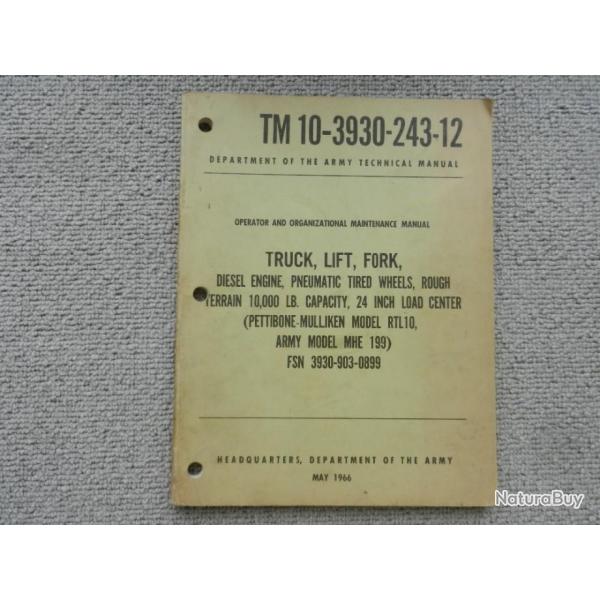 department of the US army-manuel technique-maintenance v�hicule US Truck Lift Fork