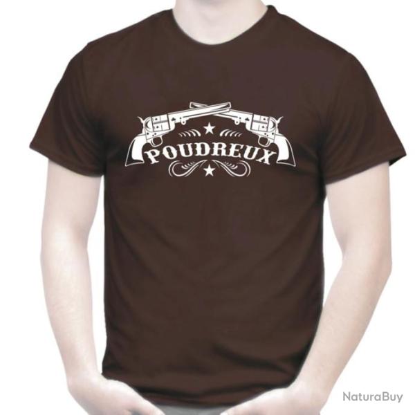 TEE SHIRT - POUDREUX - tir poudre noire Black powder Navy Sheriff calibre .44 .36 Remington Colt  PN