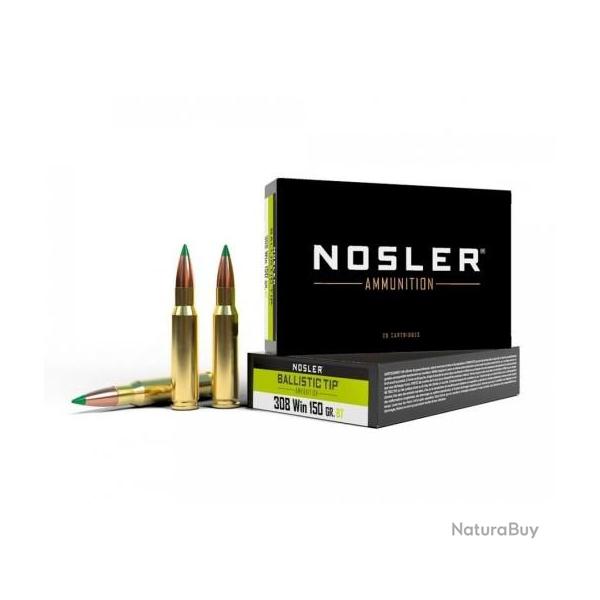 BALLES NOSLER 308win 150GR BT SP PAR 20