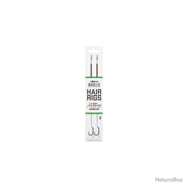 Hamecon Montee Korda Basix Hair Rigs Wide Gape Barbless N�8-18lbs