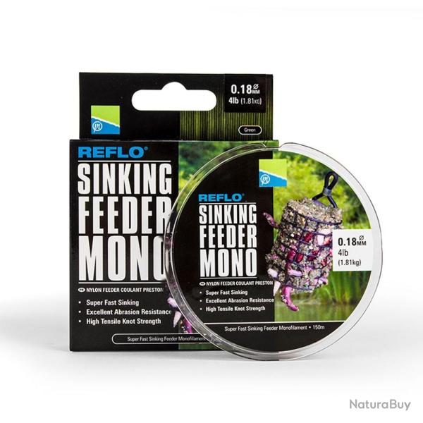 Nylon Preston Reflo Sinking Feeder Mono 150M 28/100