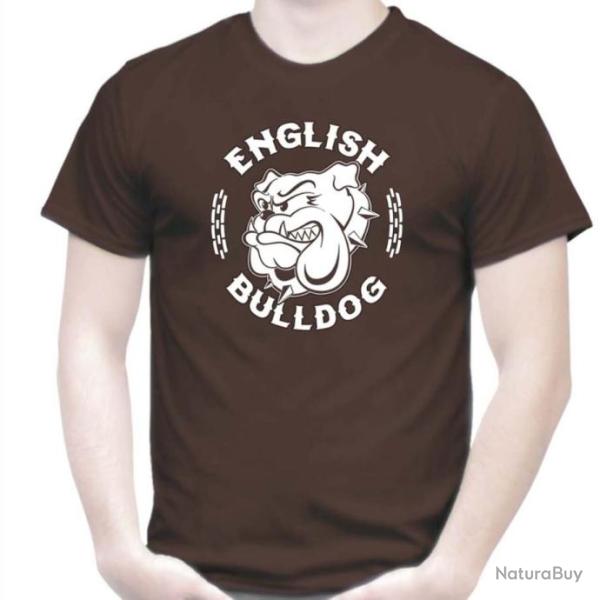 TEE SHIRT  ENGLISH BULLDOG - Bull Dog Chien molosse British  Id�e cadeau pote f�te Anniversaire No�l