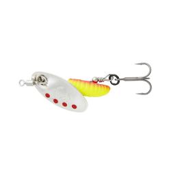 Cuiller Tournante Savage Gear Grub Spinner 2,2g 2,2g Silver Red Yellow