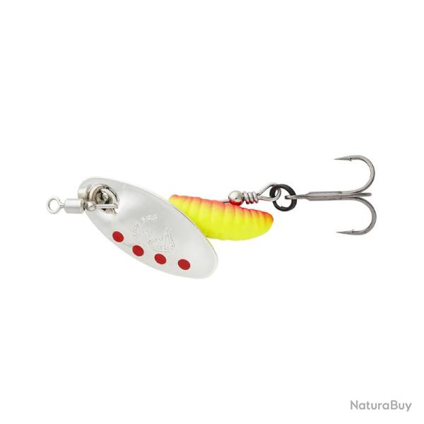 Cuiller Tournante Savage Gear Grub Spinner 2,2g 2,2g Silver Red Yellow