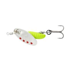 Cuiller Tournante Savage Gear Grub Spinner 2,2g 2,2g Silver Red Lime