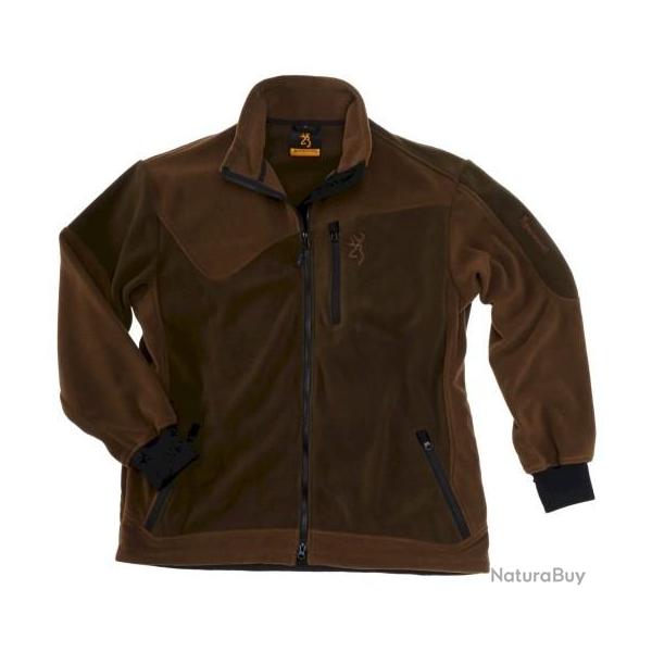 Veste Browning Powerfleece One Zippin Vert/Marron - Veste polaire Browning