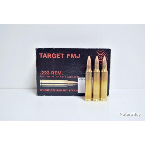 Lot de 10 bo�tes de 50 munitions Geco - Cal. .223 Rem.