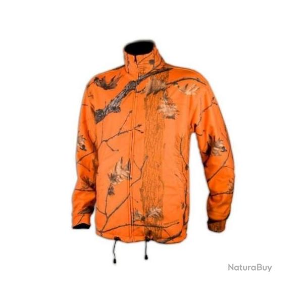 Veste polaire/Blouson polaire Somlys r�versible camouflage orange - 491