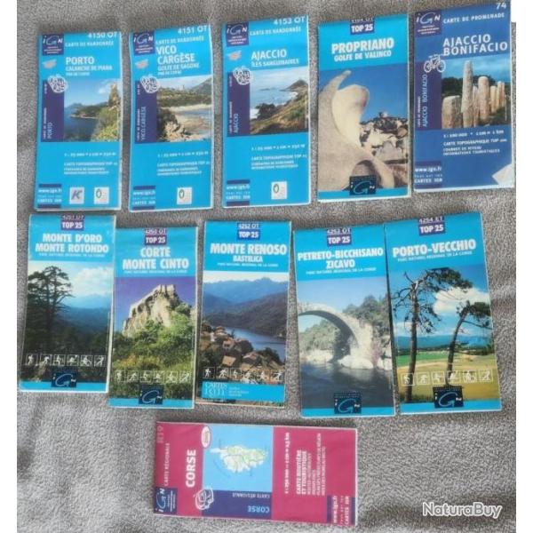 cartes IGN Corse randonn�e et routes