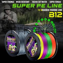 Fil de Peche Multifilament Tresse PE Japon 12 Brins -Au Choix-300m-0.5mm 54.4kg 20260729082519