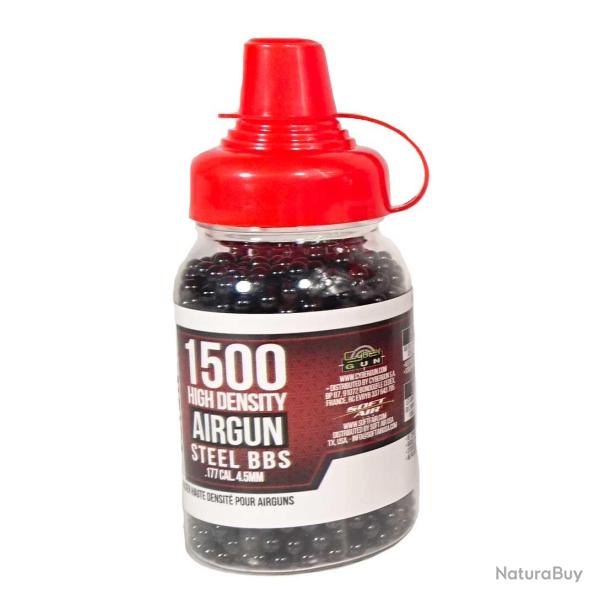 Billes acier noir 4.5mm bouteille de 1500BBs