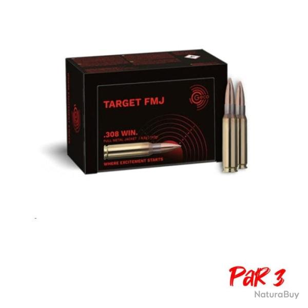 Balles Geco Target FMJ - Cal. 308 Win. 147 / Par 1 - 147 / Par 3