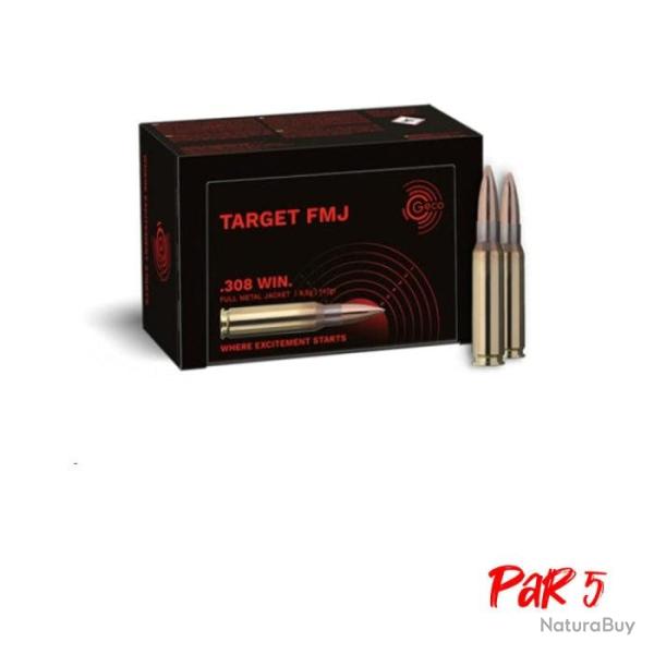 Balles Geco Target FMJ - Cal. 308 Win. 147 / Par 1 - 147 / Par 5
