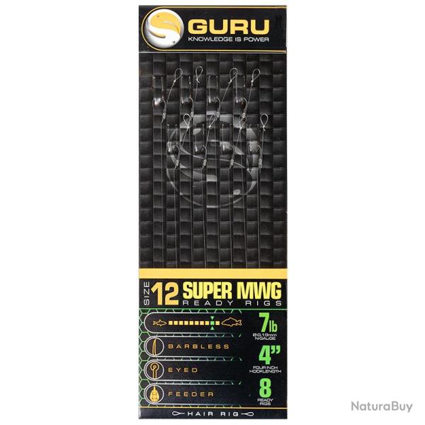 Bas de Ligne Guru SMWG Standard Hair 4" 10Cm N�12 19/100