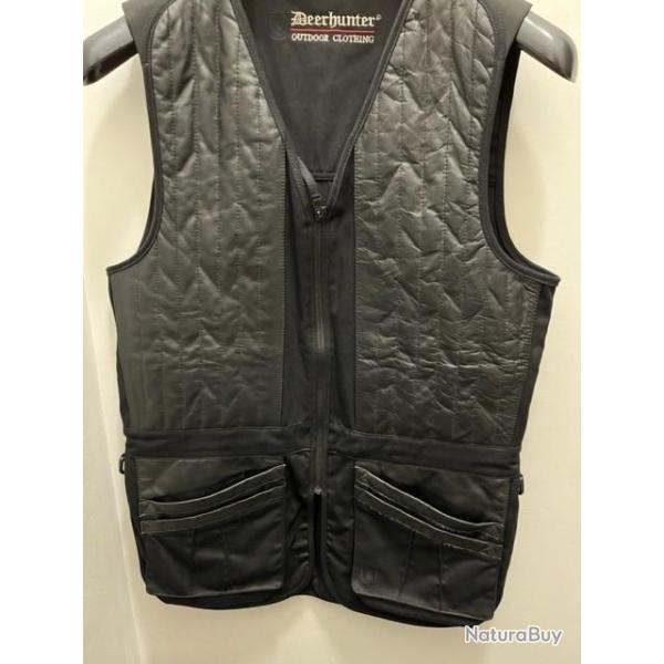 GILET SANS MANCHE DEERHUNTER CUIR/SYNTHETIQUE NOIR CHAMP.DUX WISTCOAT SOLID