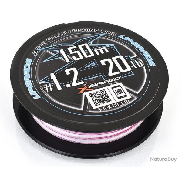 Tresse Xbraid Upgrade X4 9kg 150m PE 1,2