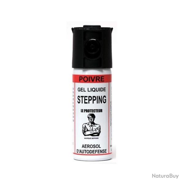 Bombe lacrymogne 50ml - Gel poivre "Stepping"