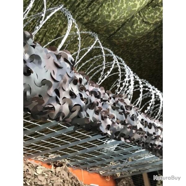 Fil de fer barbel�-concertina en m�tal - 10 m�tres