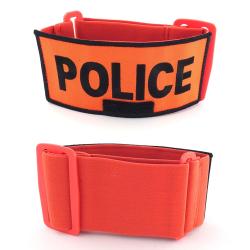 Brassard Brod&eacute; Police avec emplacement RIO
