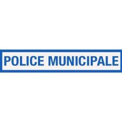 Barrette R&eacute;fl&eacute;chissante Bleue Police Municipale
