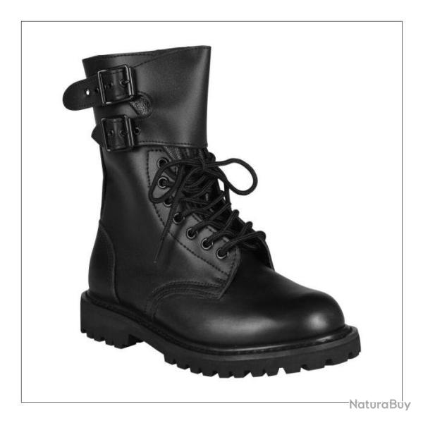 Rangers Militaires Cuir Souple Noir