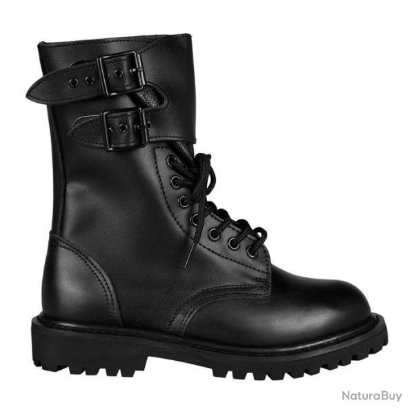 Rangers Militaires Cuir Souple ARES Noir