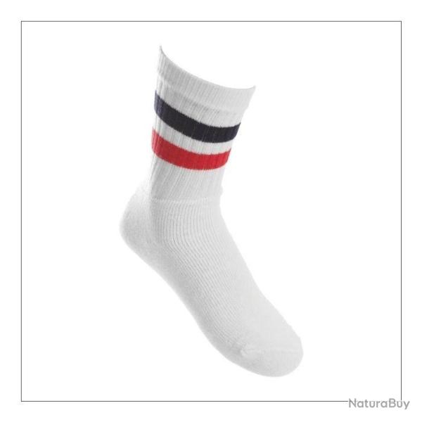 Chaussettes de sport - Bleu/blanc/rouge 39/42 Blanc