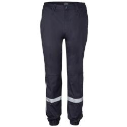 Pantalon avec bandes r&eacute;fl&eacute;chissantes pour S&eacute;curit&eacute; Incendie Bleu Marine
