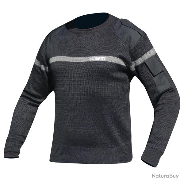 Pull S�curit� en laine Bande Grise