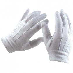Gants blancs de c&eacute;r&eacute;monie L Blanc