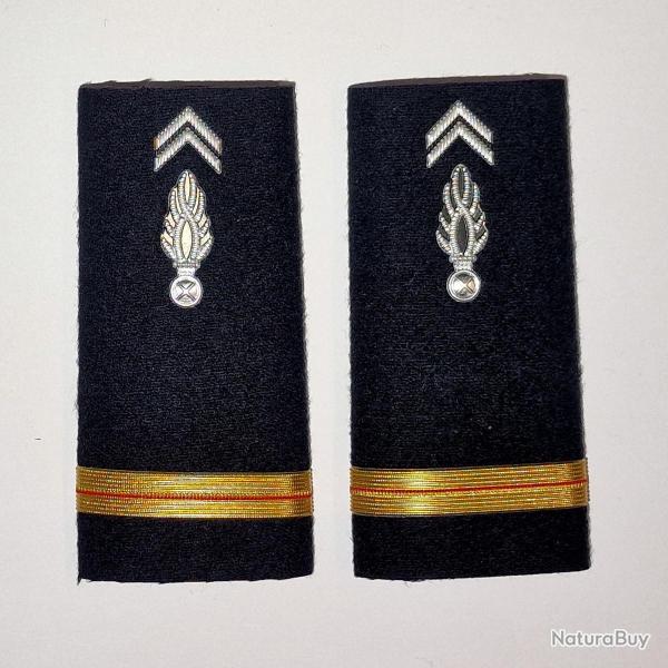 Fourreaux Gendarmerie D�partementale (vendu � la paire) Adjudant Rigide