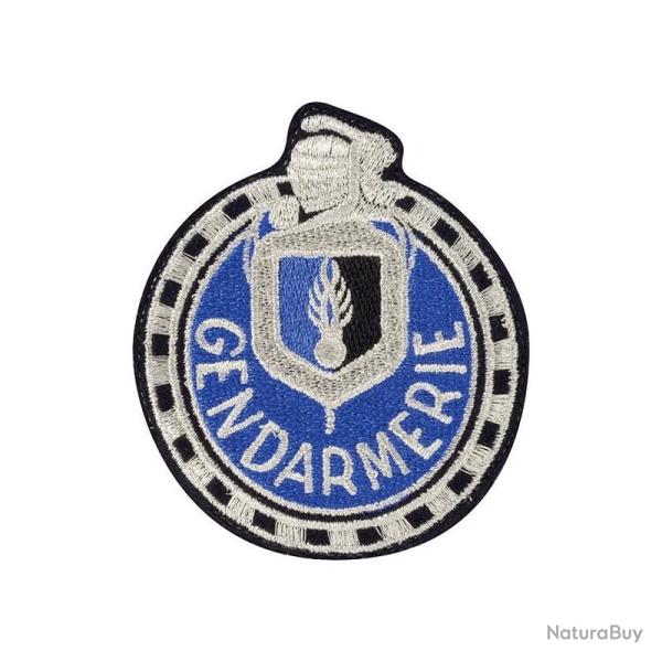 Ecussons de la Gendarmerie - Brod� Motard Argent