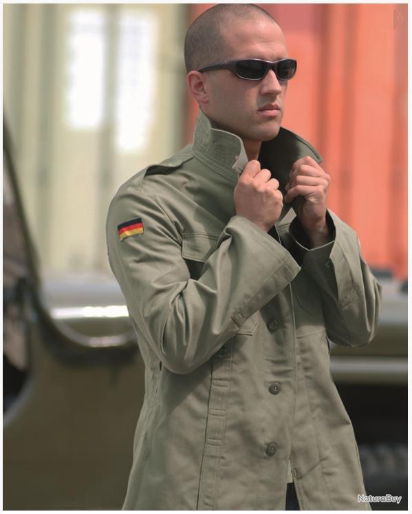 Mitaines Militaire Allemande Olive Verte, Doublure Fausse Fourrure Hiver - Occasion, Style Vintage